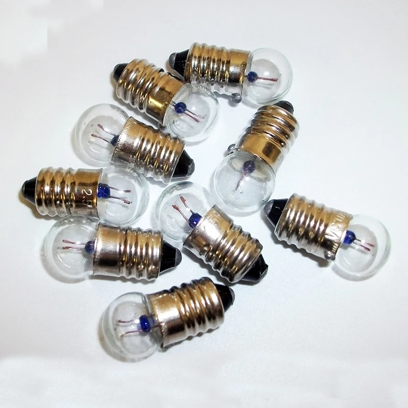 

2.5V 3.8V Experiment Small Light Bulb for Old-fashioned Flashlight E10 Lamp 20pcs