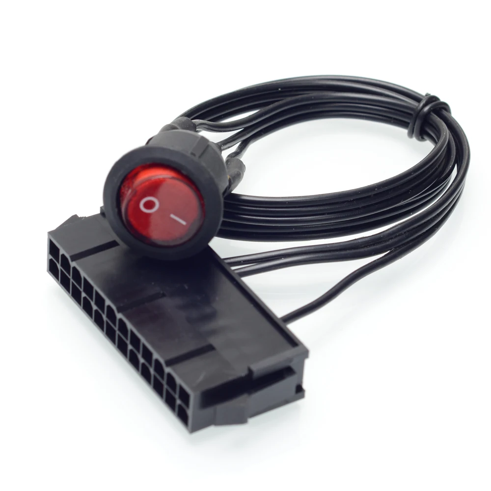 ATX/กำไรต่อหุ้นขาแหล่งจ่ายไฟกระโดดเริ่มต้นสายกับเปิด/ปิดปุ่มสวิทช์การทำเหมืองแร่อะแดปเตอร์สวิตช์รีเซ็ตสาย