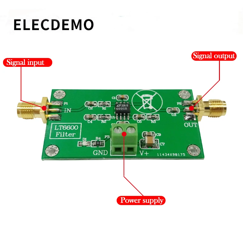 LT6600 Low Pass Filter Modul Differential Amplifier Kebisingan Rendah Distorsi Rendah DAC Filter Pengolahan