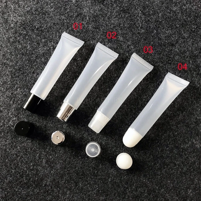 8g 15g Empty Lipstick Tube,Lip Balm Soft Hose,Makeup Squeeze Sub-bottling,Clear Plastic Lip Gloss Containers 300pcs/lot