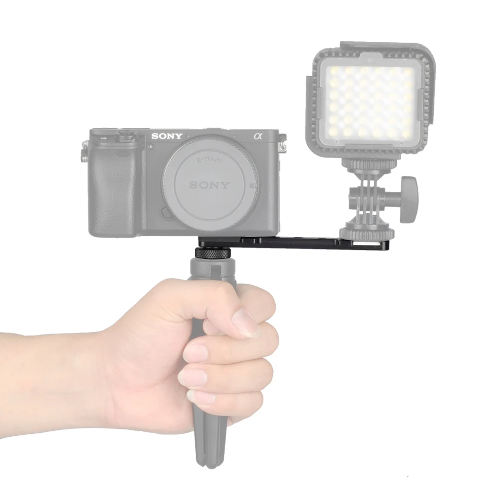 カメラ延長プレートブラケットマイクビデオライトコールドシューマウントため A6400 A6300 A6000 M6 M50 撮影 Selfie Vlogging