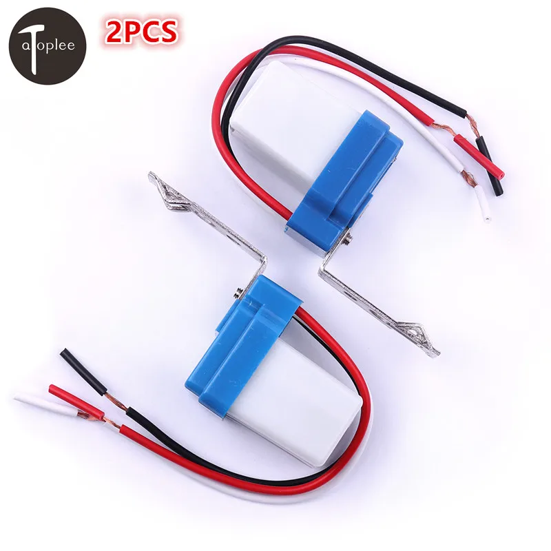 2 PCS AC/DC 12V AS-10 Dusk till Dawn Automatic Photocell Light Sensor Detector Switch Photo Control Auto On Off Photocell Light