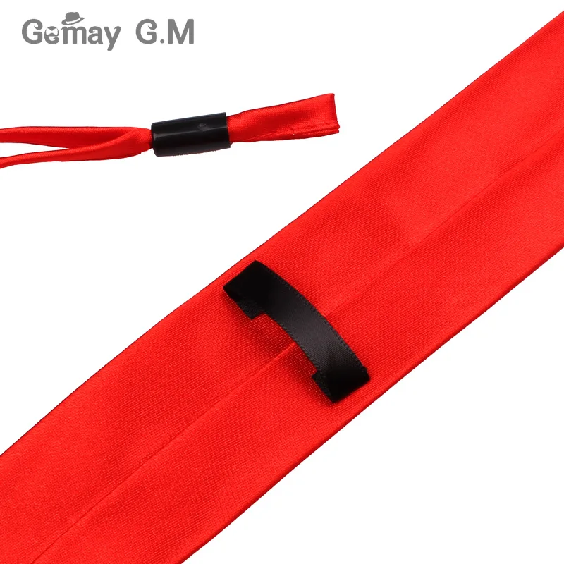 Pre-tied Students Zipper Ties For Men Women Boys Girls Adjustable Slim Men Necktie Solid Red Black Neck Tie