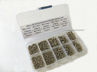 800pcs M2 Phillips Head Screws Assortment Kit Silver with Box D023