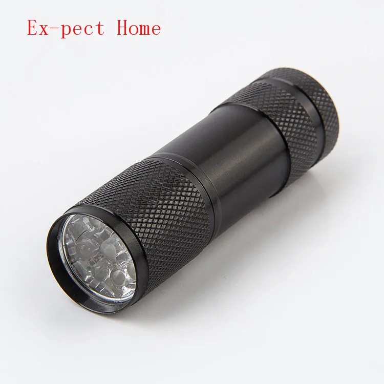 Portable LED Flash Flashlight Penlight 9 LEDs UV Purple Lights Lamp Linternas 450lm Lanterna Torch Lighting For Money Checking