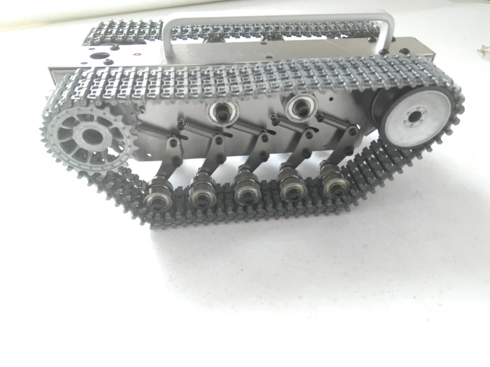

Super Narrow Full Metal Model Robot Chassis Smart Tank Car Crawler Chassis With Metal Track Caterpillar DIY Inspection Robotics