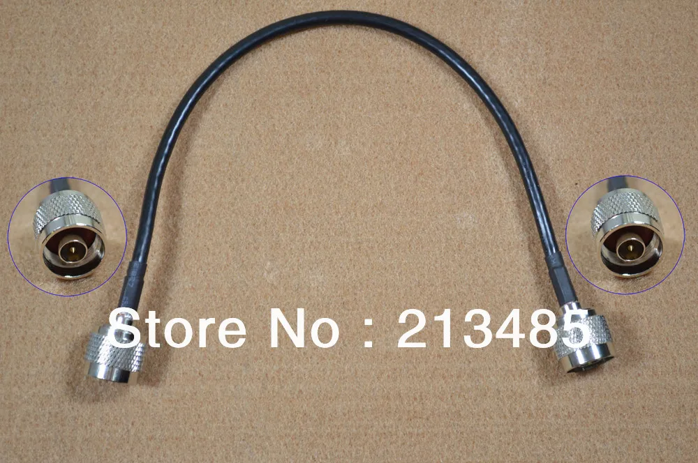 N laki-laki untuk laki-laki N adaptor dengan 33 cm 50 ohm kabel koaksial RG-174