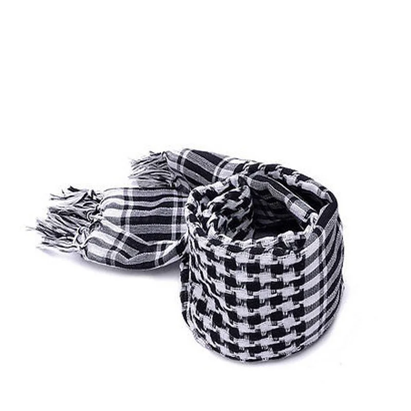 Открытый квадратный шарф арабские шарфы мужской зимний Военный ветрозащитный Шарф хлопковый мусульманский хиджаб Shemagh Тактический арабский шарф для пустыни