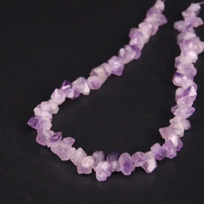 

15.5"/strand Raw Amethysts Drusy Freeform Nugget Chips Loose Beads,Natural Roug Crystal Quartz Gravel Pendant Beads Jewelry