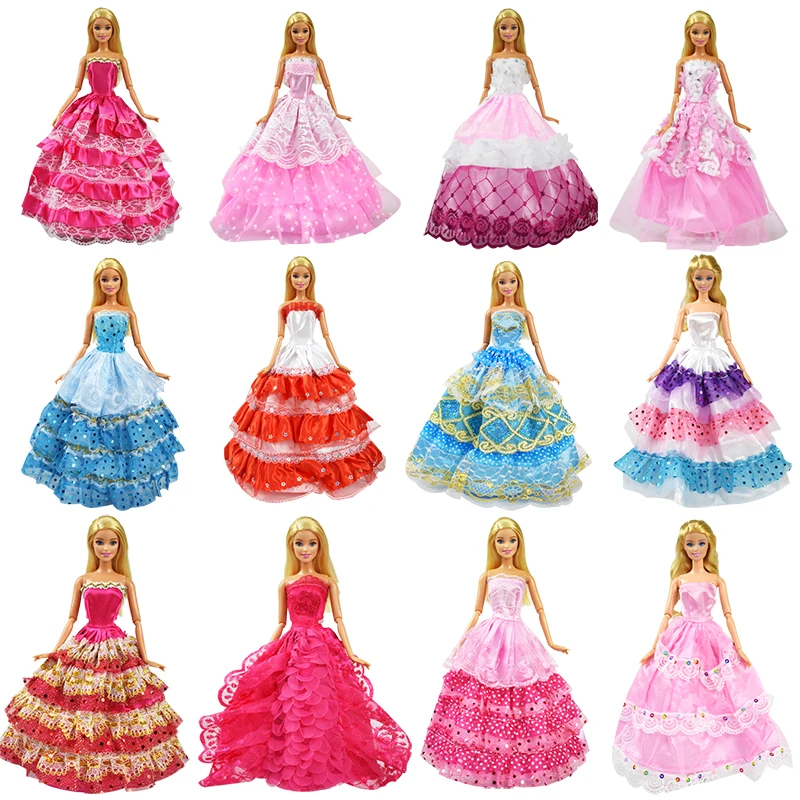 Elegant Wedding Dress Beautiful Princess Dress Multiple Styles Fashion Party Gown Evening Dresses for 12 Inch Doll Clothes