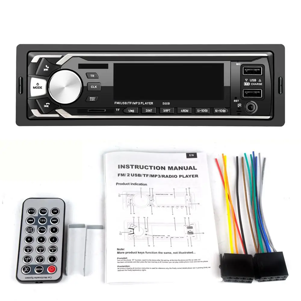 2020 nowe produkty Bluetooth Autoradio samochodowe Stereo Radio FM Aux odbiornik wejściowy SD USB 12V In-dash 1 din Car MP3 Multimedia Player