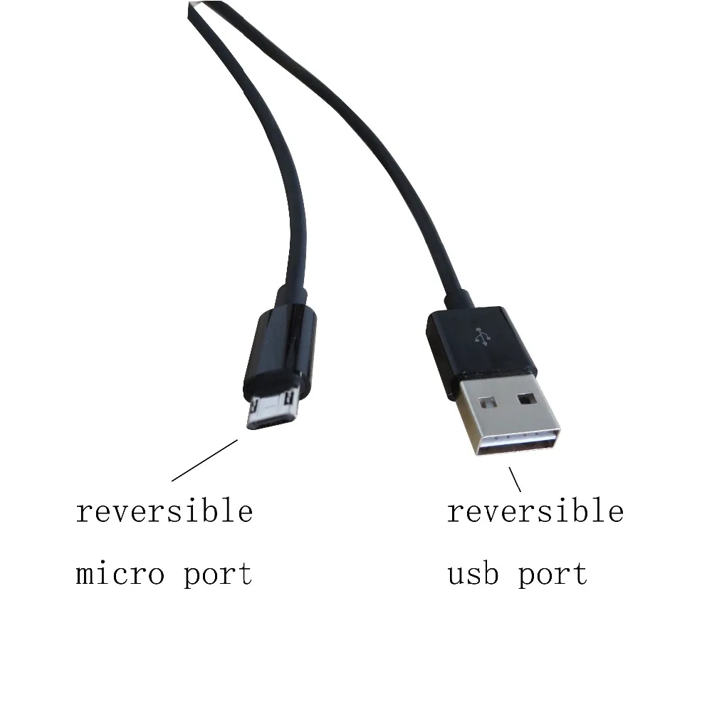 20cm Reversible Micro USB Cable Double Sided 2A Fast Charging for android phones and tablets