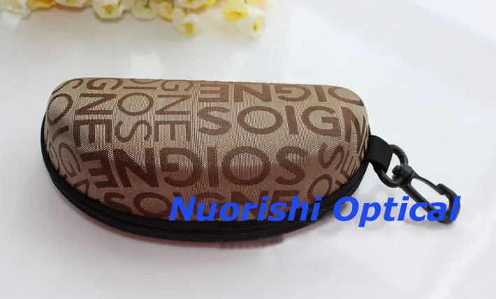 Nice Zipper Letters Painting Glasses Case EVA Sunglass Eyewear Case Box With Hook Various Colors ML003 Free Shipping