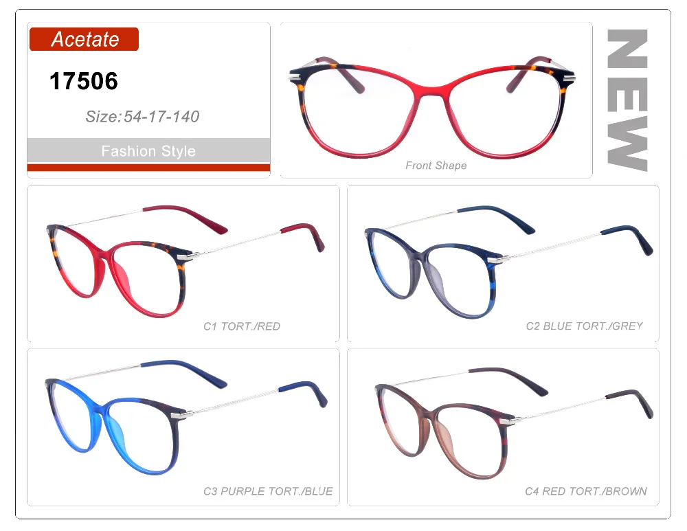 

Eye wonder High Quality Women Handmade Red Acetate Optical Frames