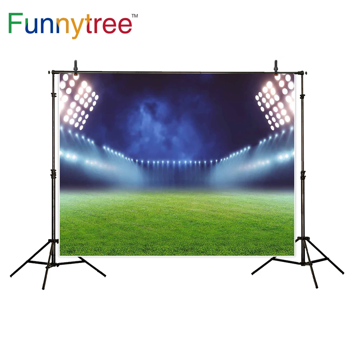 Funnytree photography backdrop field soccer arena championship competition sparkle photocall newborn photo background fotografia