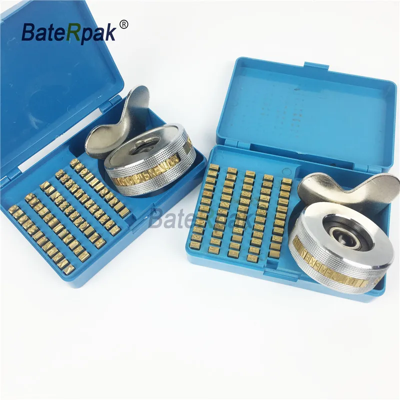 BateRpak Convex/Concave 3x5x9mm brass letters kit for FR900/FR770/FR700/FR800 Continous band sealing machine character wheel box