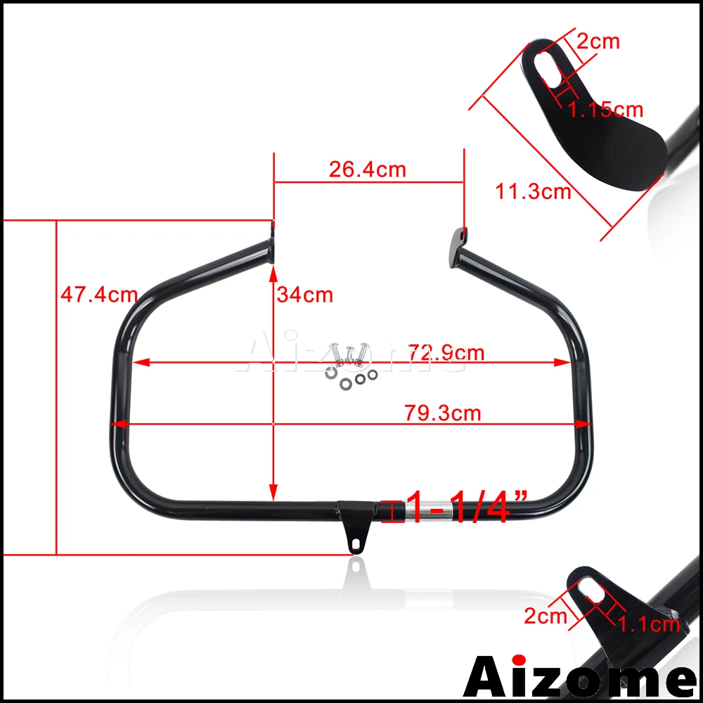 For Harley Dyna Motorcycle Bumper Crash Bar 1-1/4