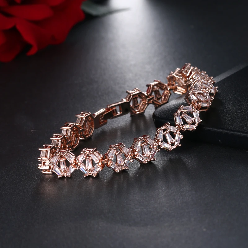 EMMAYA New Gold color Jewelry Crystal Zircon Bracelet Unique Design Bracelets for Women Fashion Friendship Bracelets