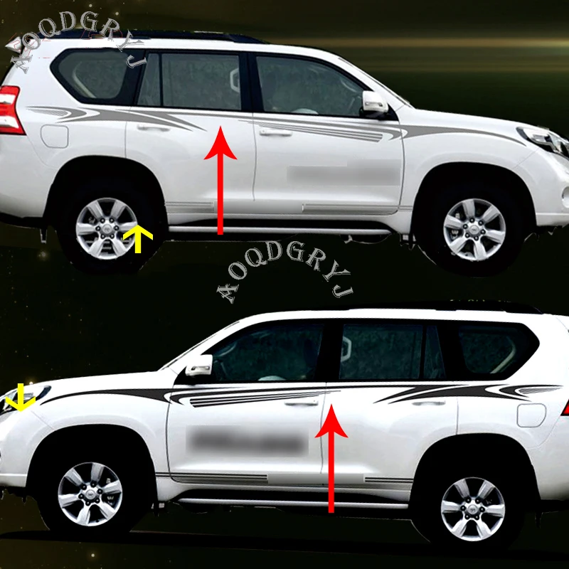 

Car styling For Toyota Land Cruiser Prado fj150 2010-2019 Car Garland Full Body Sport Vehicle SUV Pull Stickers Decoration