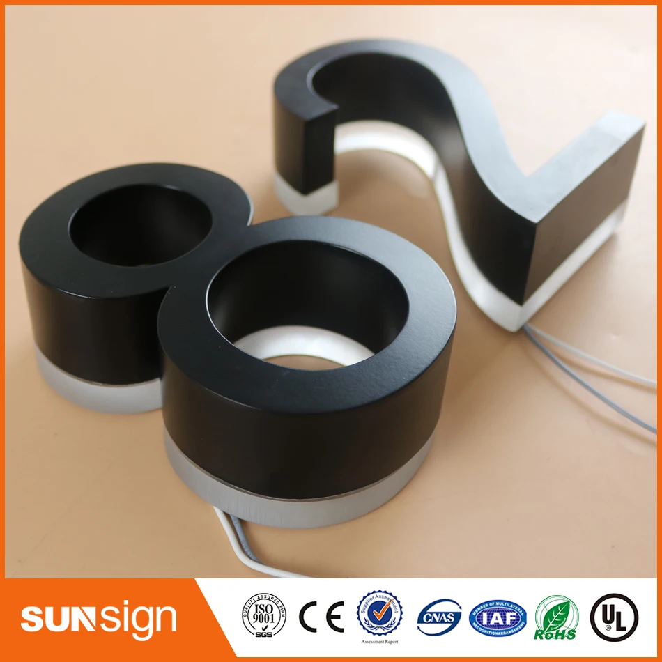 H 30Cm Factory Outlet Outdoor Reclame Backlit Rvs Led Brief Tekenen