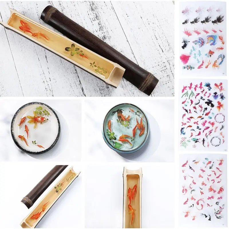 UV Resin Epoxy Resin Crafts Materials Filler Sticker Floral Colorful Translucent Crystal Animal Landscape Jewelry Making Tools