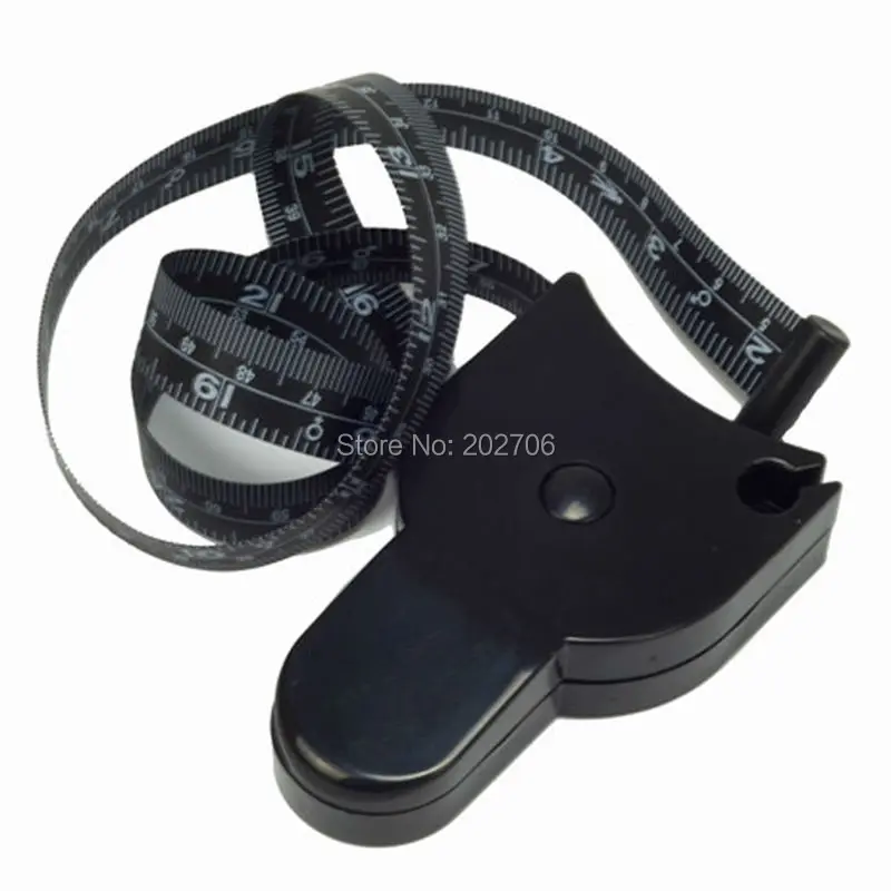 Black color Skinfold Caliper Body Fat Caliper, Tape Measure + Men's & Women's Chart