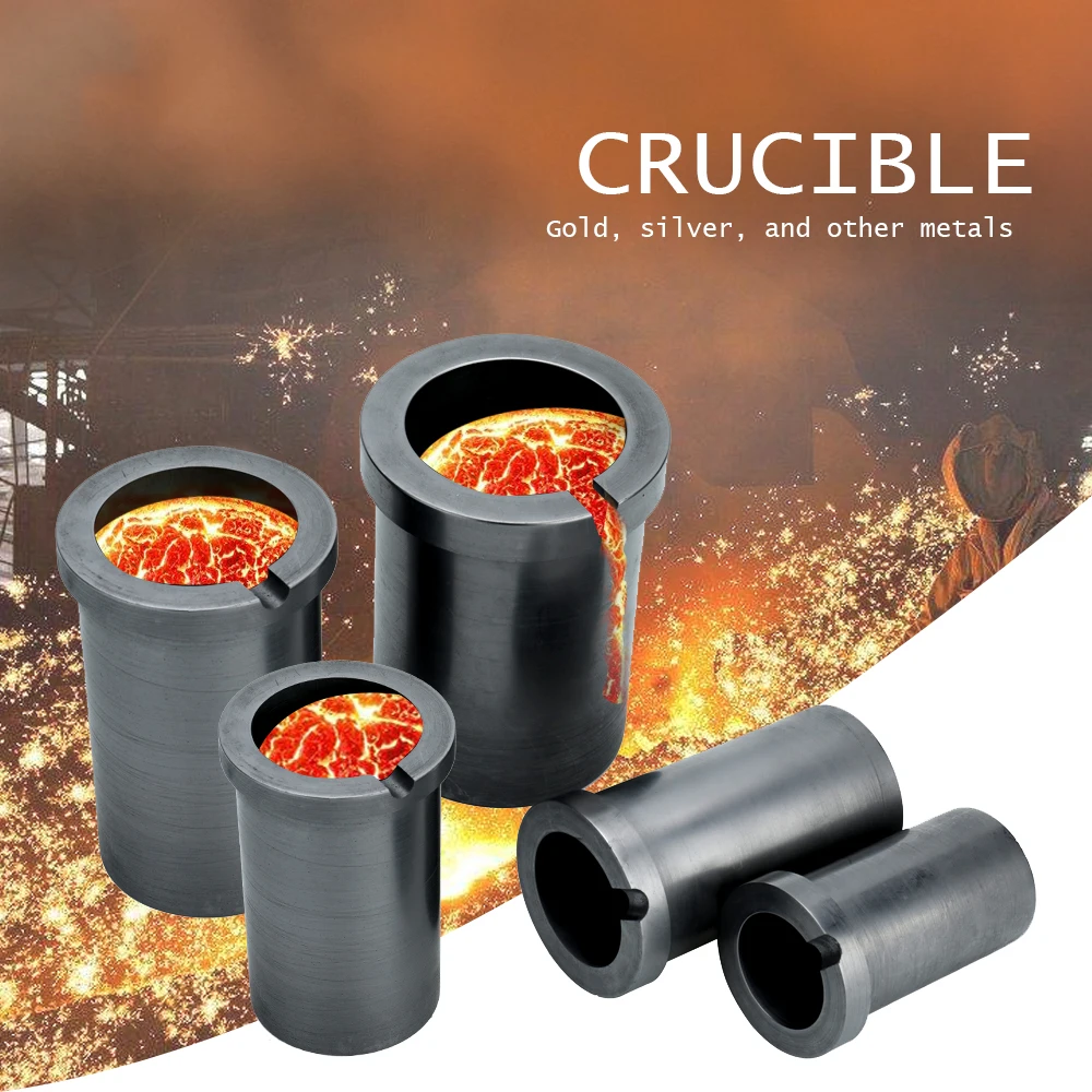 1-5KG High-purity Graphite Crucible for Gold Silver Melting Metal High-temperature Resistance Cup Mould Metal Smelting Tools