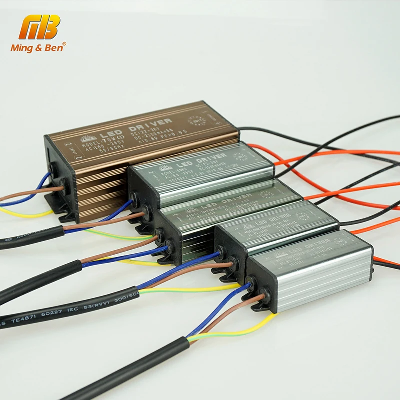 MINGBEN IP65 Sterownik LED 10W 20W 30W 50W 70W Konwertuje AC85-265V na DC22-38V Bez migotania Zasilacz DIY do reflektorów powodziowych