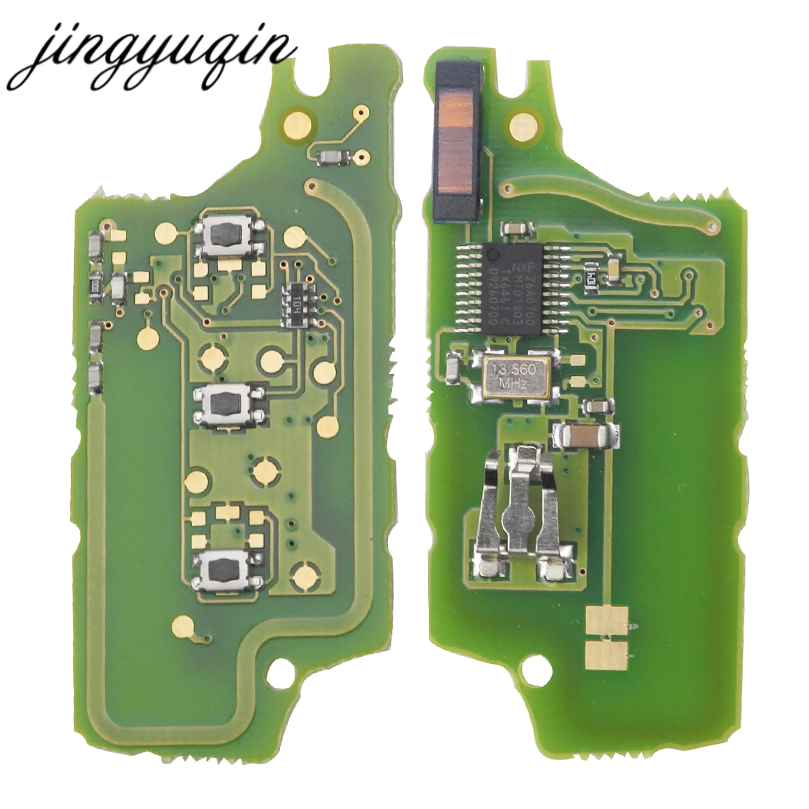 jingyuqin VA2 Blade Car Remote Key 3 Button for PEUGEOT 1007 107 407 207 208 408 Partner Vehicle Control Alarm CE0536 433Mhz ASK