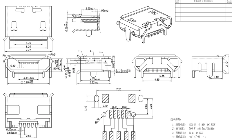 10 sztuk G27 Micro USB 5pin Jack żeńskie gniazdo G27 złącze OX Horn kręcone usta do ładowania ogona telefon komórkowy sprzedam ze stratą USA — zdjęcie 7