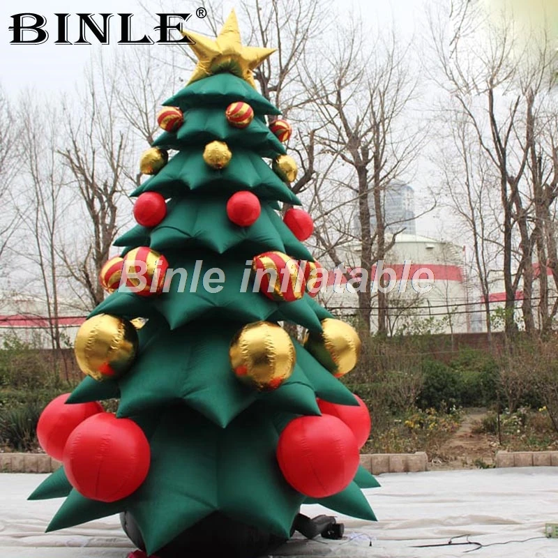 Customize artificial outdoor Xmax inflatable Christmas tree with gift box for party decoration 5m/16ft TALL