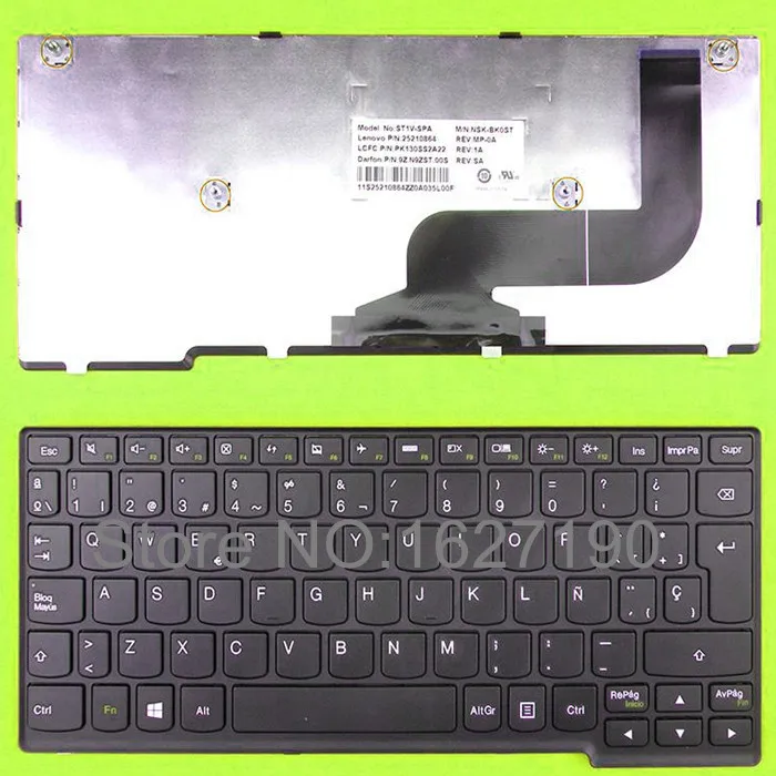 

New SP Spanish Keyboard Laptop for LENOVO S210T BLACK FRAME For Win8 Laptop Keyboards PN:9Z.N9ZST.00S BK0ST V142320AK1