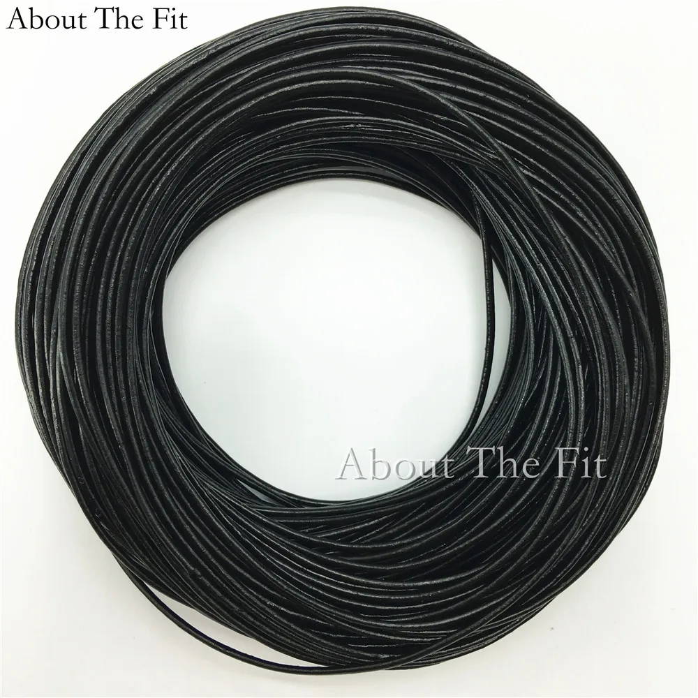 Genuine Cow Leather Cords 2.5mm 100M Jewelry Making Handcrafts Necklace Bracelet Beading Ropes Clothing Tag Line About the Fit