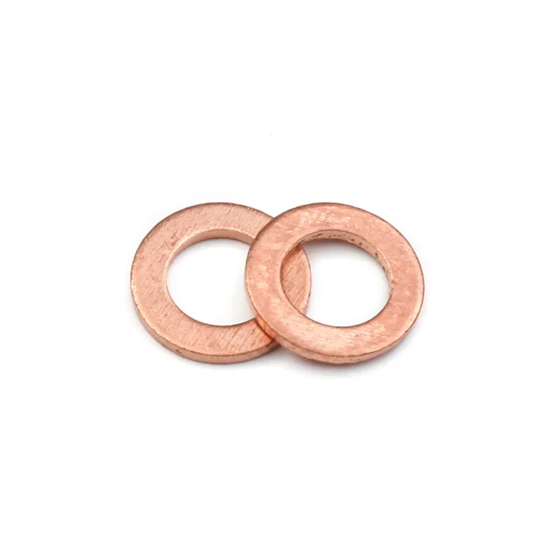 Arruela de cobre sólido 20 tamanhos 6x10x1mm, anel plano de vedação, arruelas para vedação de óleo, acessórios de hardware