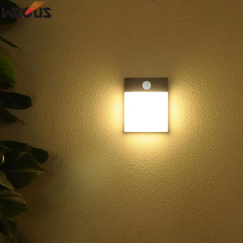 Led Outdoor Wall Light Waterproof IP65 Motion Sensor Led Outdoor Lighting Porch Lights Balcony Garden Lights Outdoor Wall Lamp