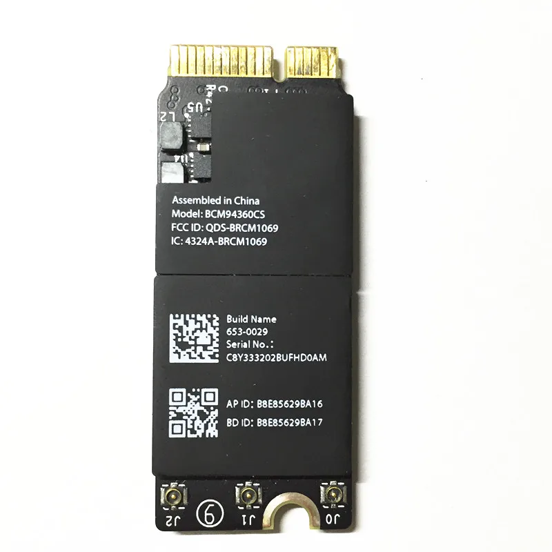 Wifi Card Support Bluetooth 4.0 Airport For Macbook pro Retina A1502 A1398 A1425 BCM94360CSAX