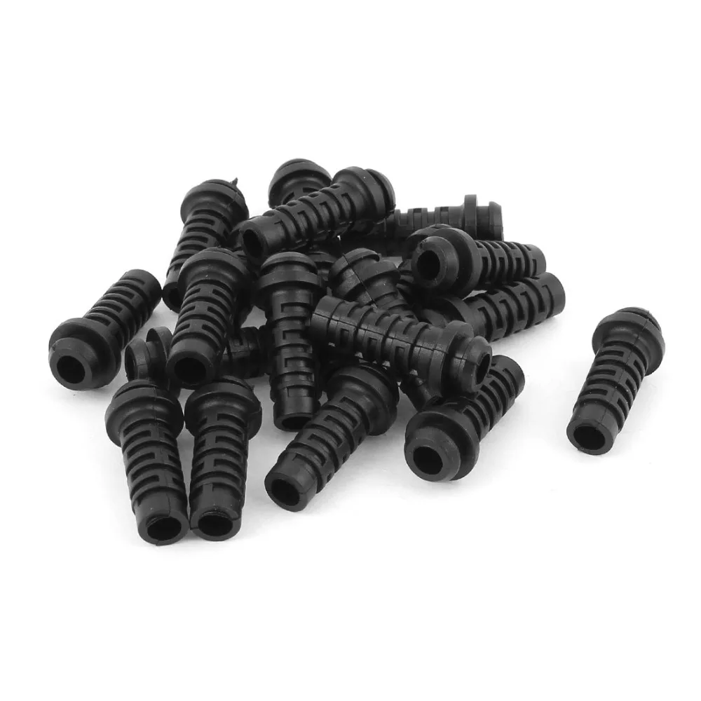 20pcs 27x8x5mm Rubber Strain Relief Cord Boot Protector Wire Cable Sleeve Hose for Power Tool Cellphone Charger