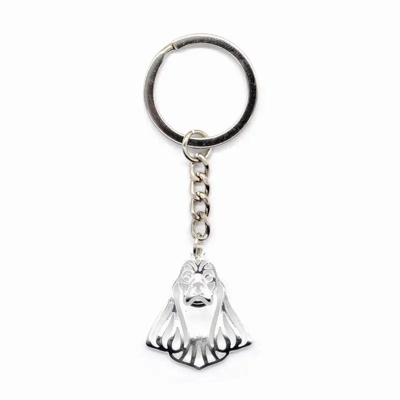 Unisex Jewelry English Cocker Spaniel Dog Key Chains Lady Metal Pet Key Chains For Women