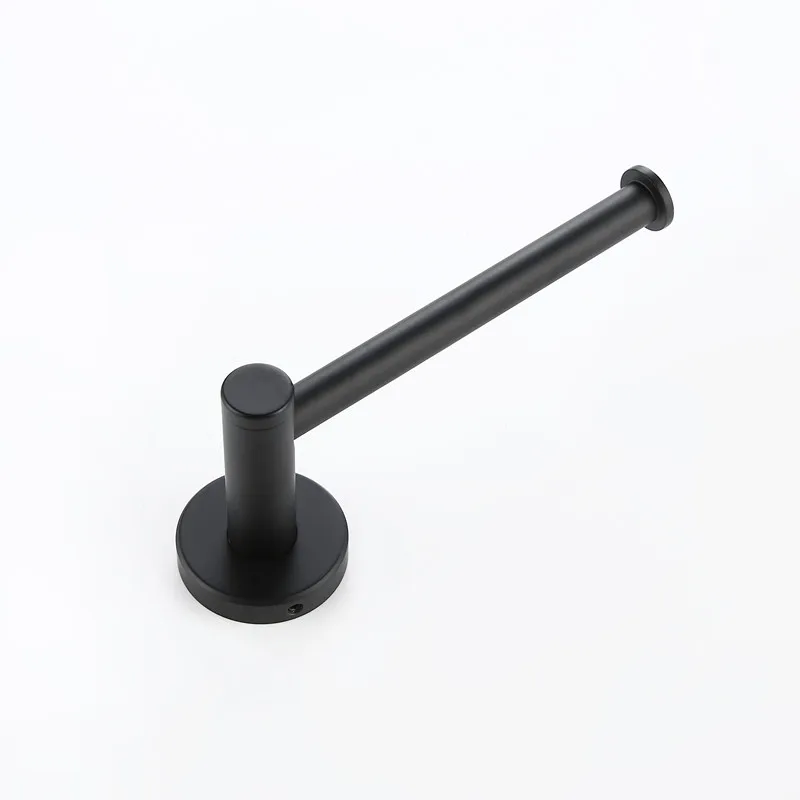 High Quality SUS304 Stainless Steel Matte Black Round Bathroom Toilet Paper Holder