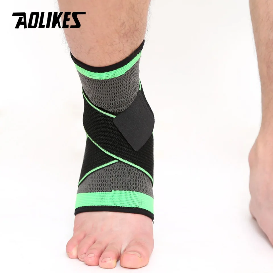 1PCS Elastic Bandage Support Ankle Protector For Sport Gym Ankle Brace With Strap Belt achilles tendon retainer Foot Guard