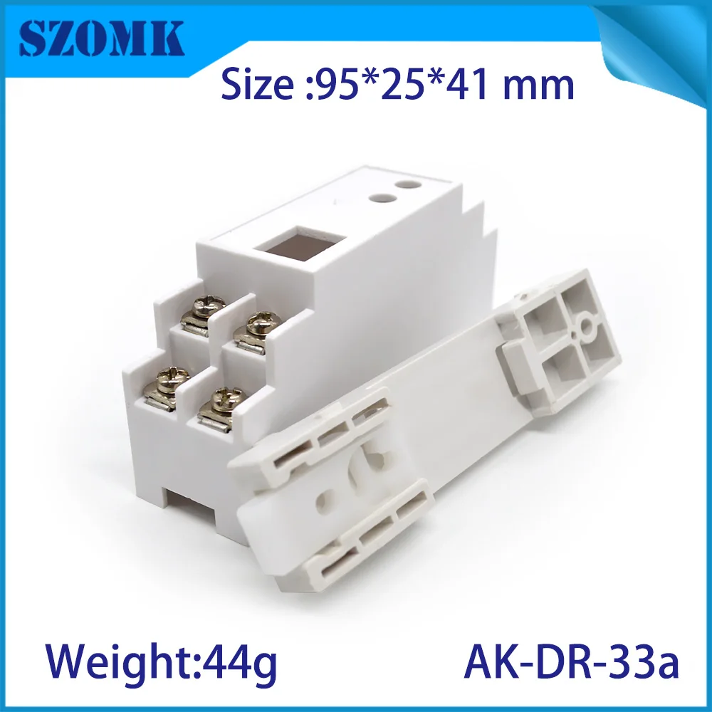 1Piece 95*41*25mm szomk Plastic din rail enclosure PLC control box new plastic enclosure instrument housing for pcb design