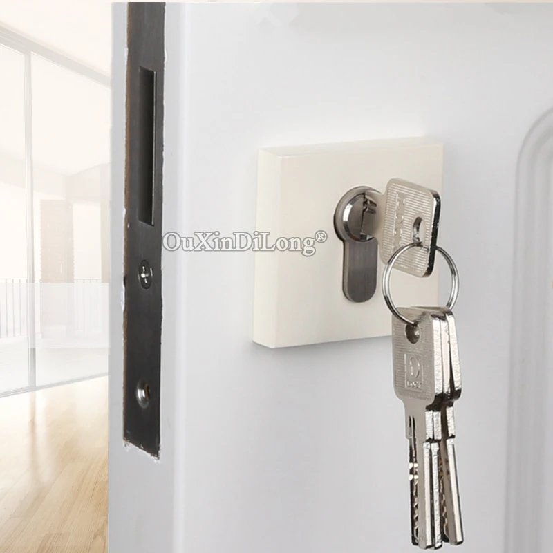 High Quality European Mortise Door Lock Set Invisible Hidden Interior No Handle Door Lock for Living Room Bedroom Bathroom