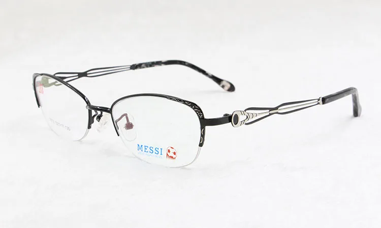 BCLEAR Beautiful women cat eye style metal alloy eyeglasses new half frame female eyewear black pink purple red color hot 1012
