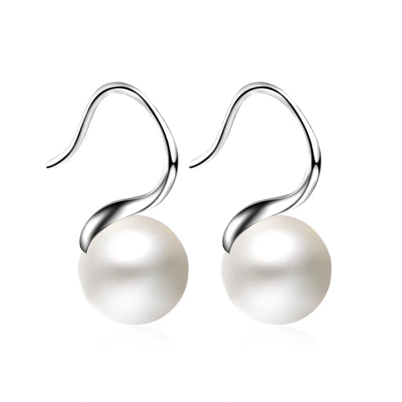 XIYANIKE Silver Color  Elegant And Simple Pearls Stud Earrings For Women Sterling-silver-jewelry Boucle d'oreille VES6218