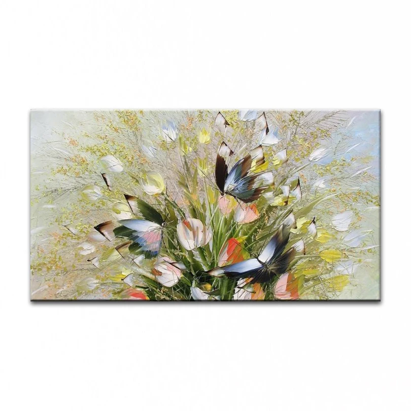 

100% Hand madeoil painting high quality Modern artists beautiful butterfly oil painting DM15062101