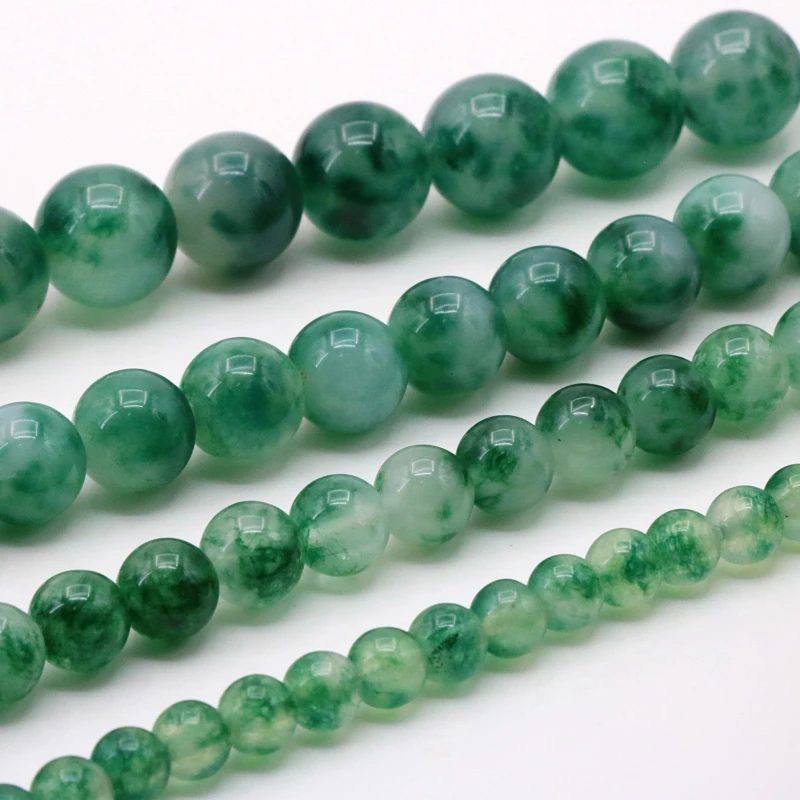 

Multicolor Green White Chalcedony Stone Round Loose Beads DIY Women Jewelry Making Multi Size 6 810 12mm Design Gift