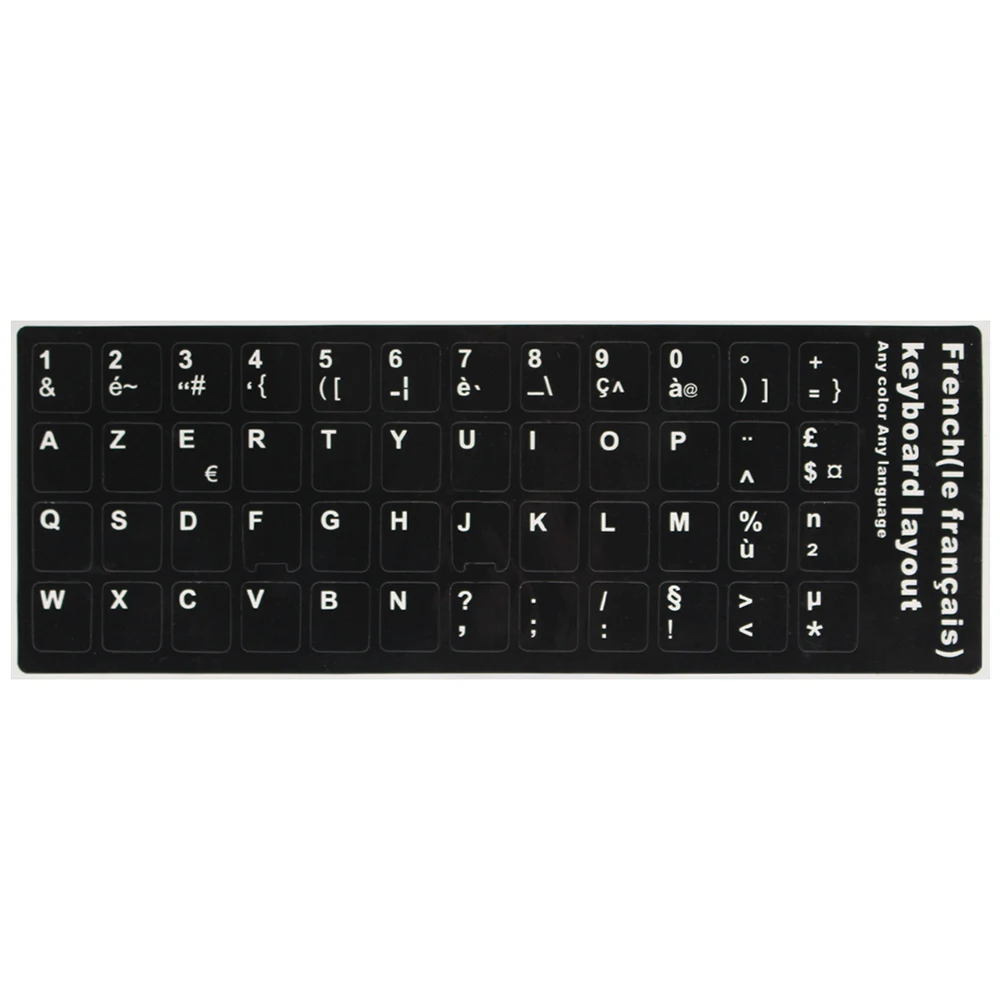 Keyboard skin Fashion keyboard key sticker label Many Language  Russian Arabic Spanish  German French for 10- 17 inch laptop