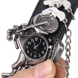 Punk Wrist Watch Series Rock Chain Motorcycle Stereo Pattern Men And Women Personality Hip Hop Watch Bracelet Cuff Gothic Watch