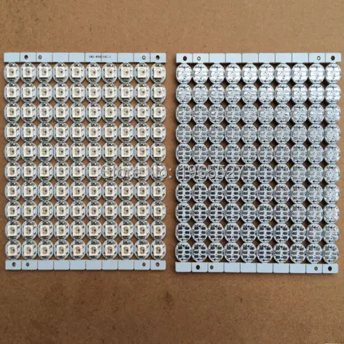 100 x ws2812 heatsink individually addressable rgb full color ws2812b led with heatsink dc 5v White PCB 4pins 5050 SMD RGB LED