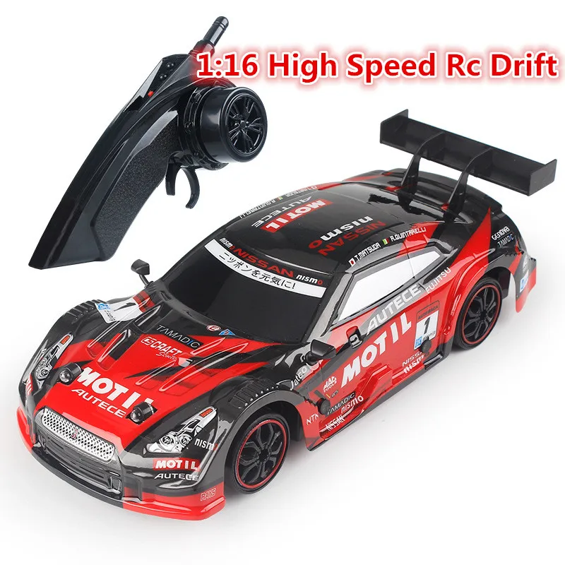 2.4G 4WD High Speed RC Sport Racing Drift Car 1:16 Remote Control Module 4WD RTR Car With LED light  PVC Car Cover Kid Best Gift